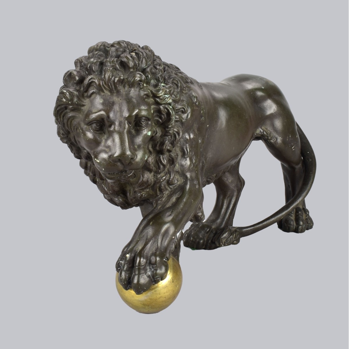 19th C. Medici Lion Bronze Sculpture