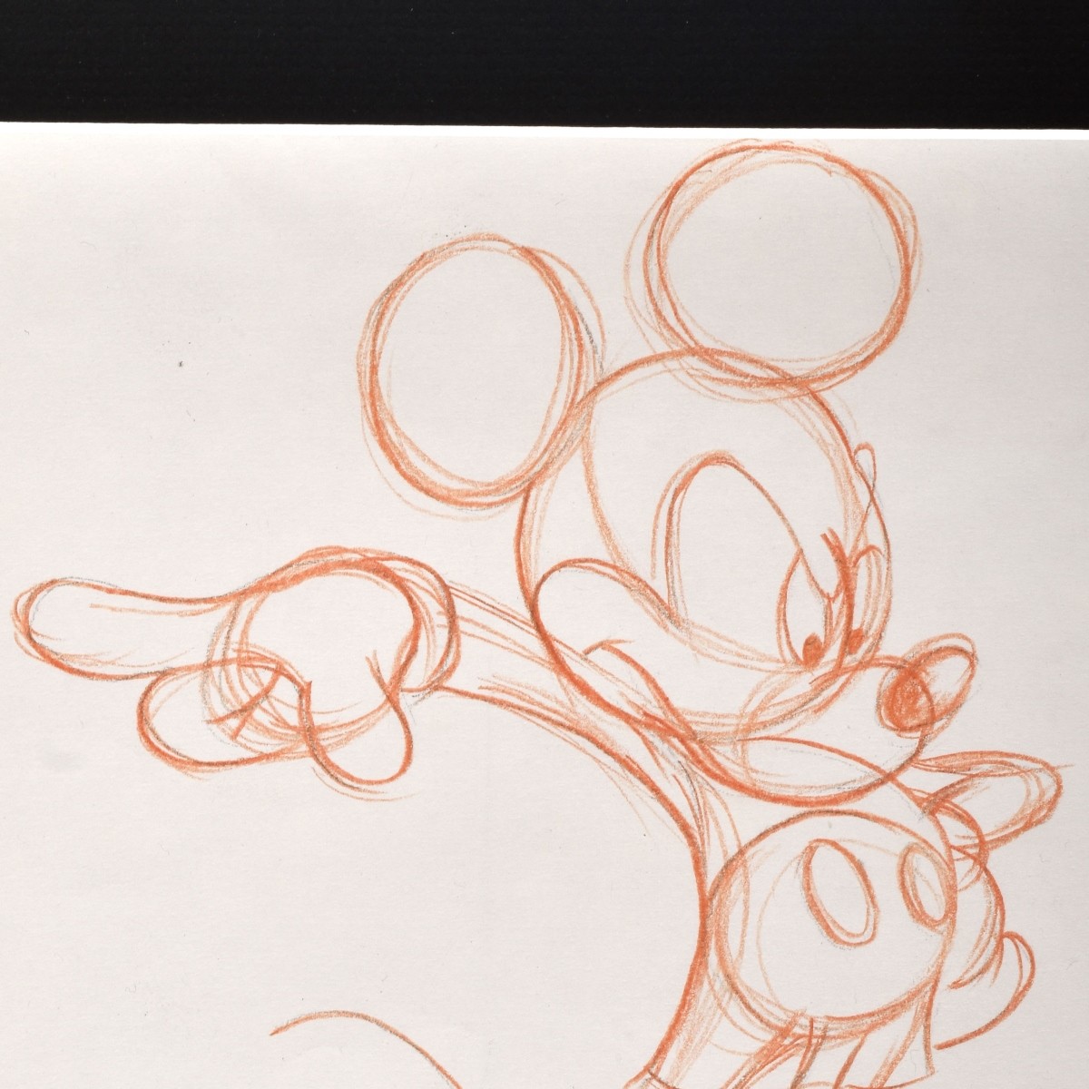 2 Walt Disney Prod. Minnie & Mickey Pencil Sketch