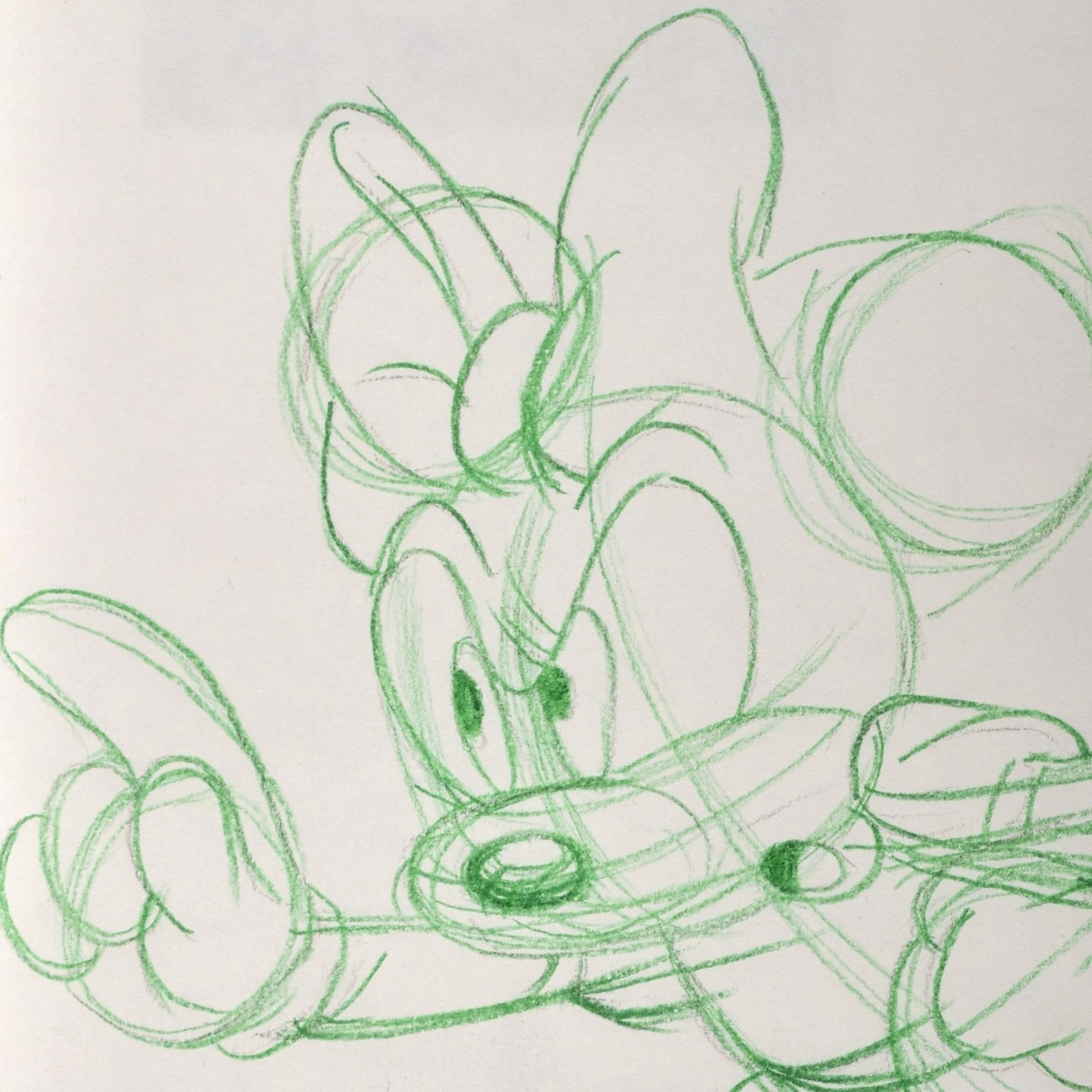 2 Walt Disney Prod. Minnie & Mickey Pencil Sketch