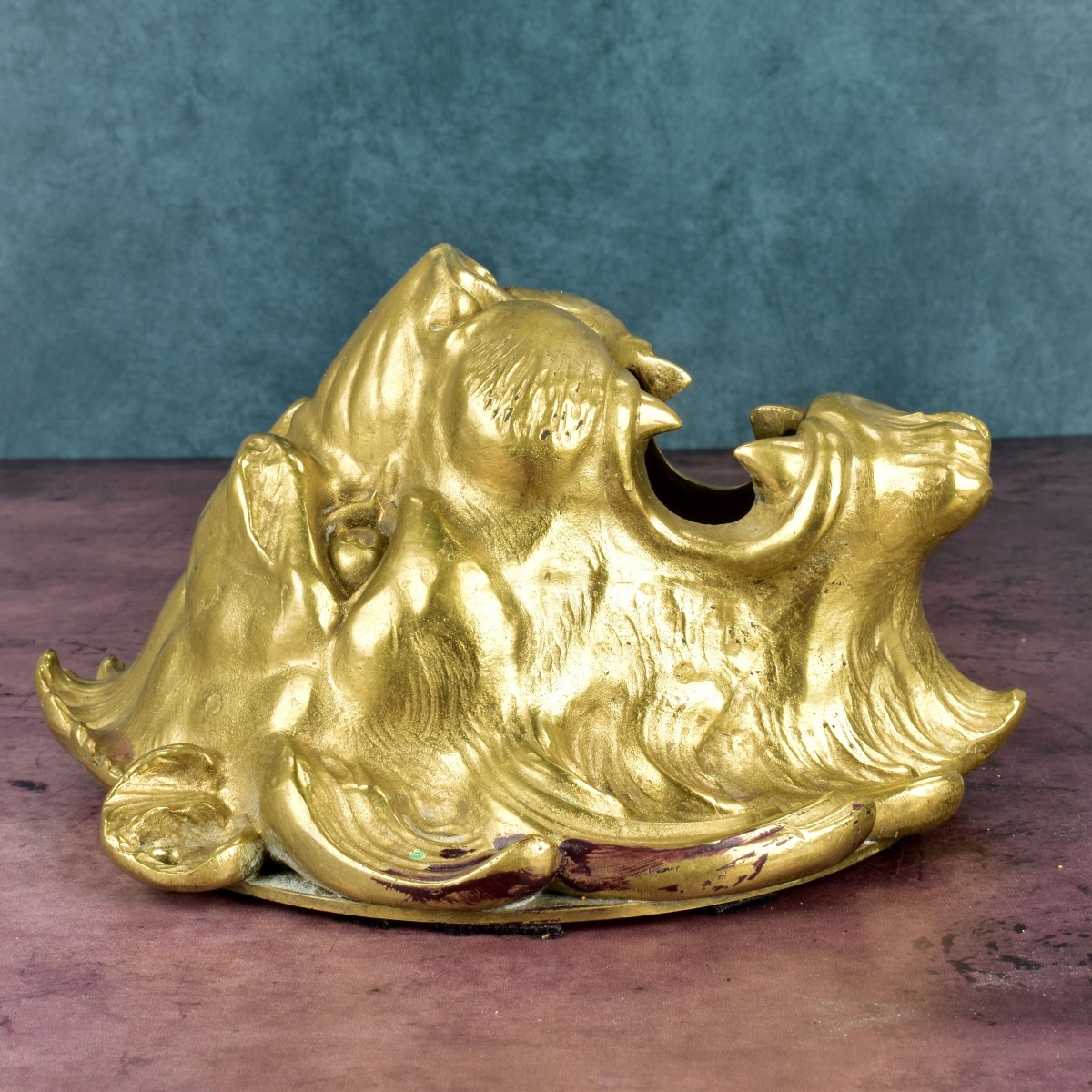 Bronze Lion Head Sculpture