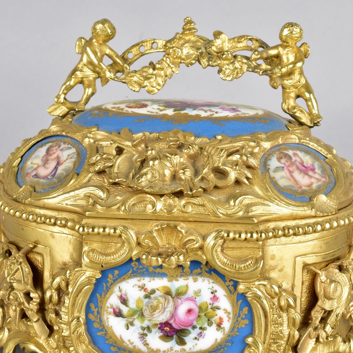 19th C. Bronze Mounted Sevres Box