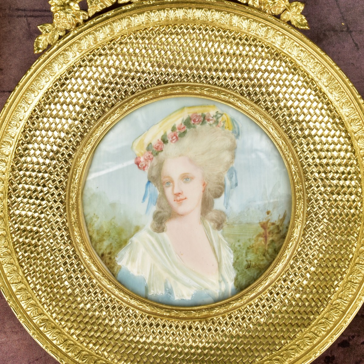 Pair of Victorian Style Miniature Portraits