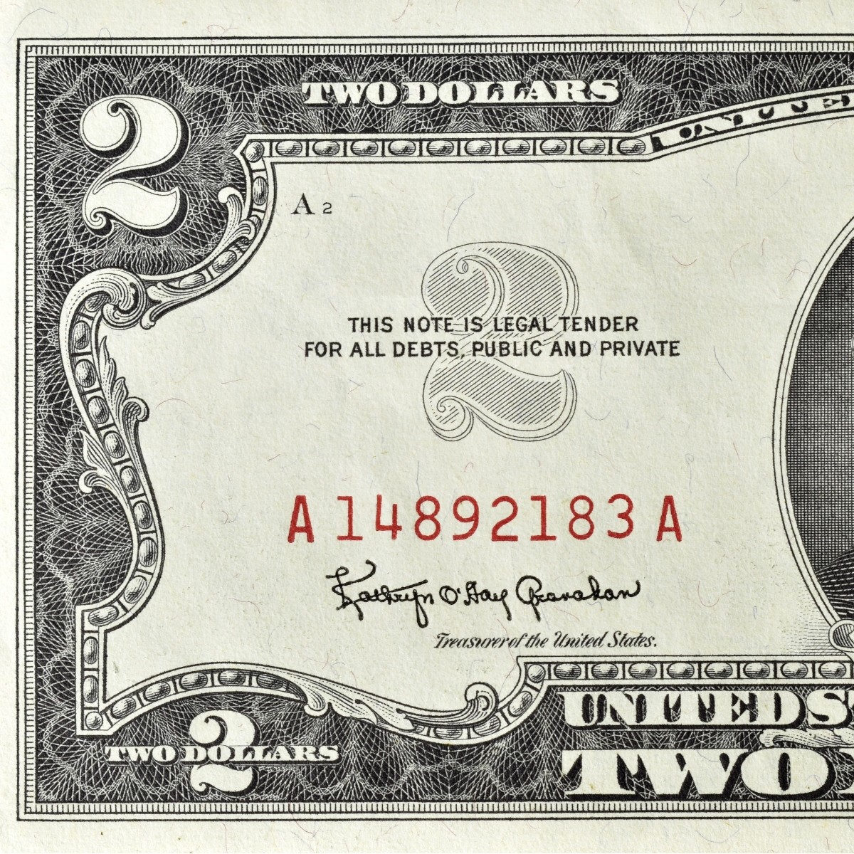 Eight (8) Two $2 Dollar Bills