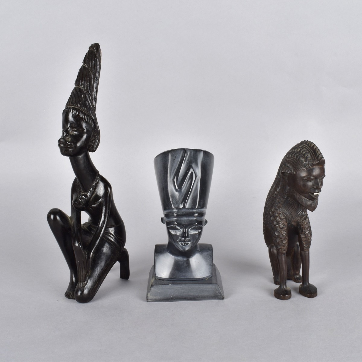 Vintage Carved African Sculptures