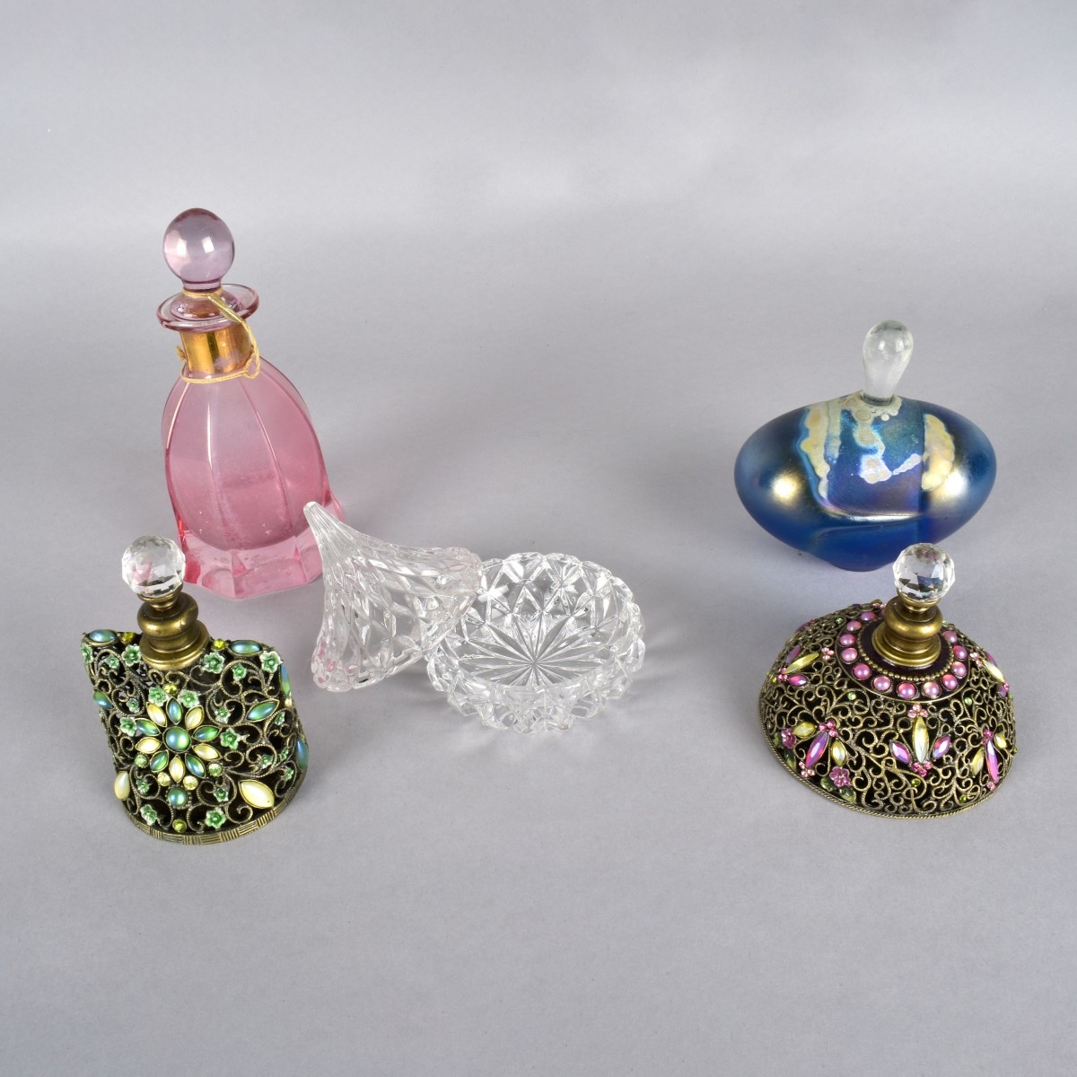 Grouping of Perfume Bottles & Atomizers