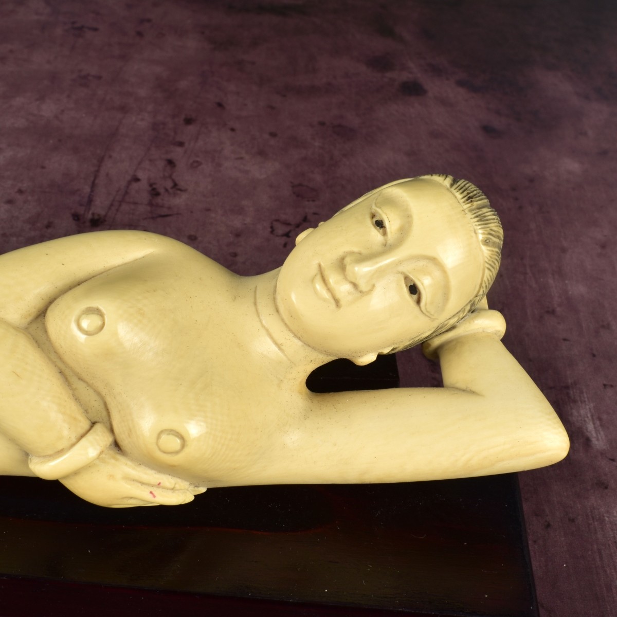 Chinese Carved Reclining Doctor's Lady