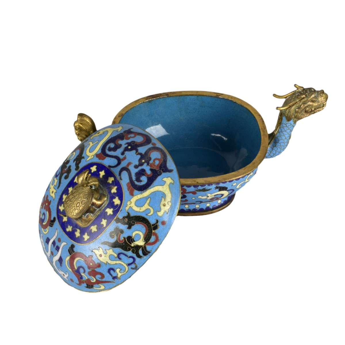 Chinese Cloisonne Enamel Covered Pot