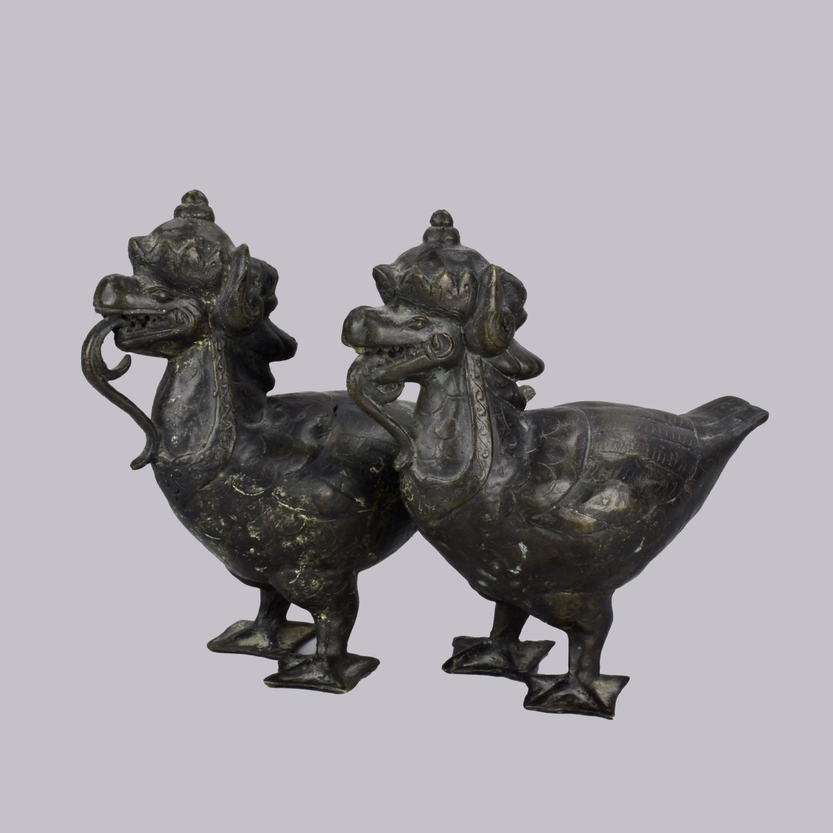 Pair of Chinese Bronze Sculptures