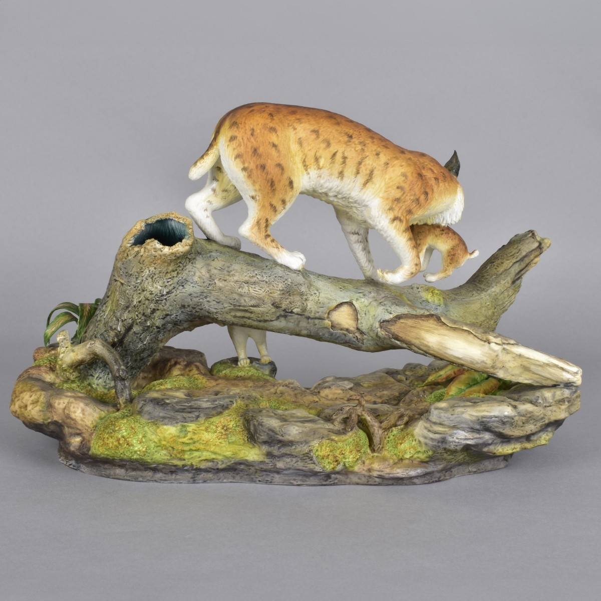 Boehm Bobcat and her Cubs Figurine