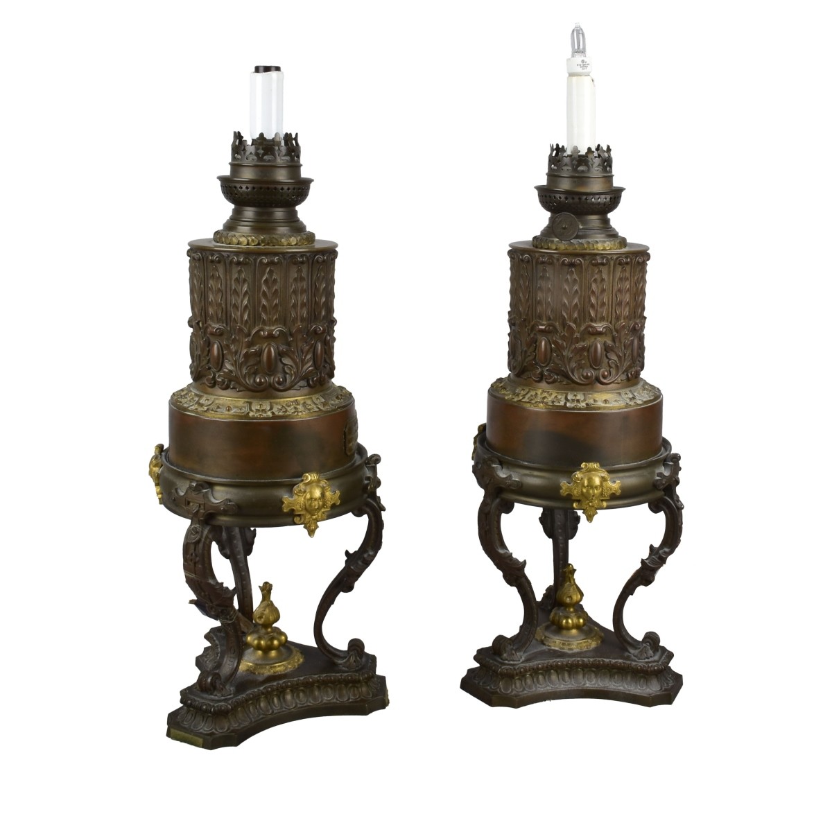 Pr. Carcel Brass Lamps Paris
