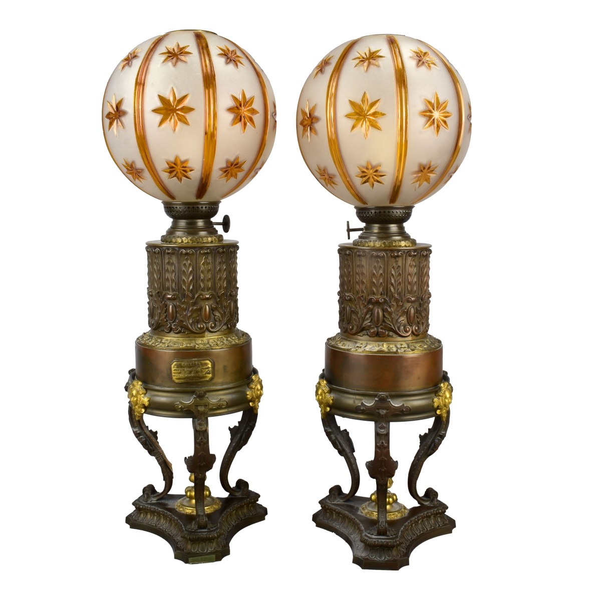 Pr. Carcel Brass Lamps Paris
