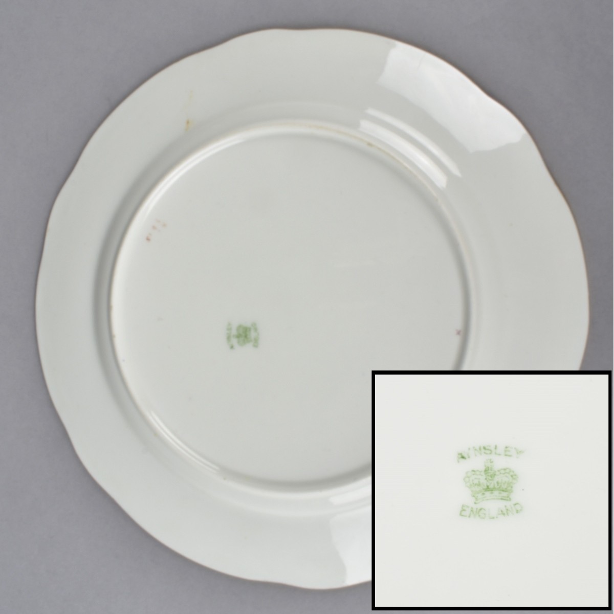 Six Aynsley Porcelain Plates