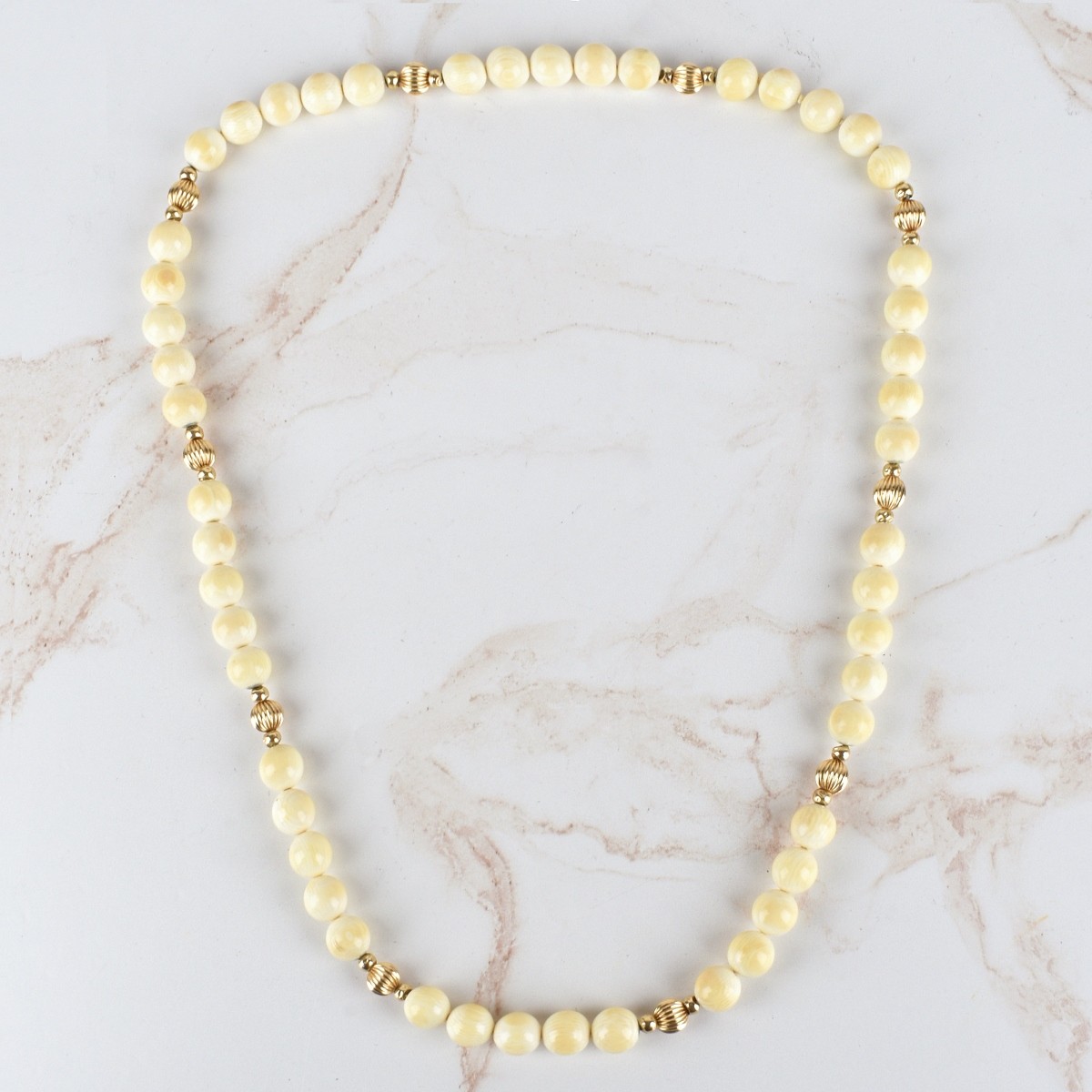Bead and 14K Necklace