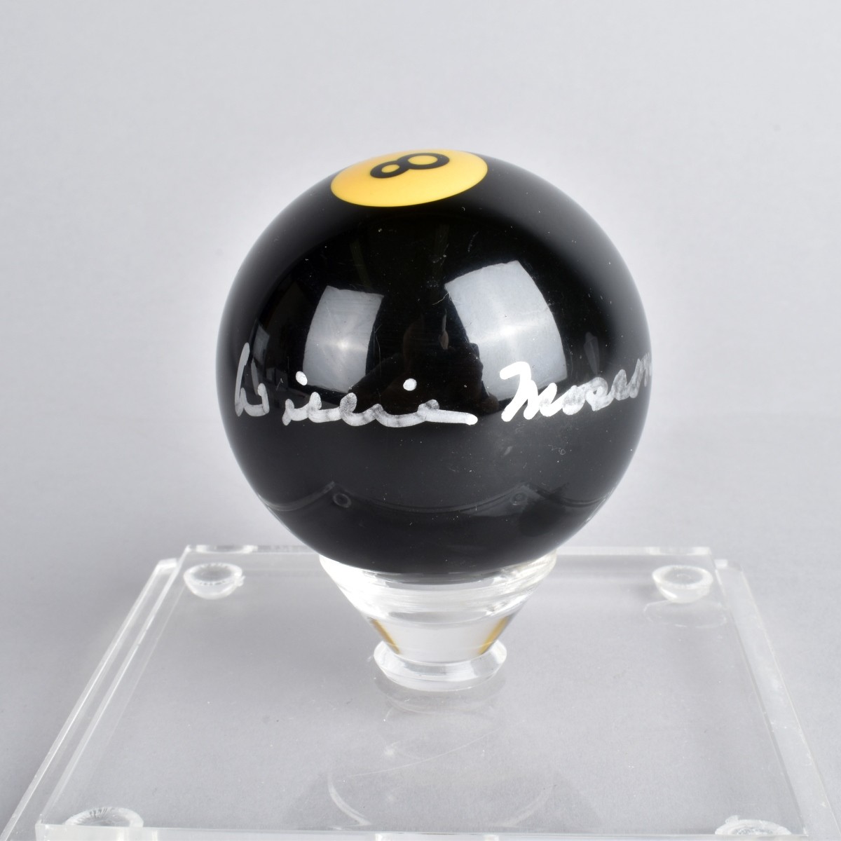 Willie Mosconi Autographed 8-Ball BC Billiards