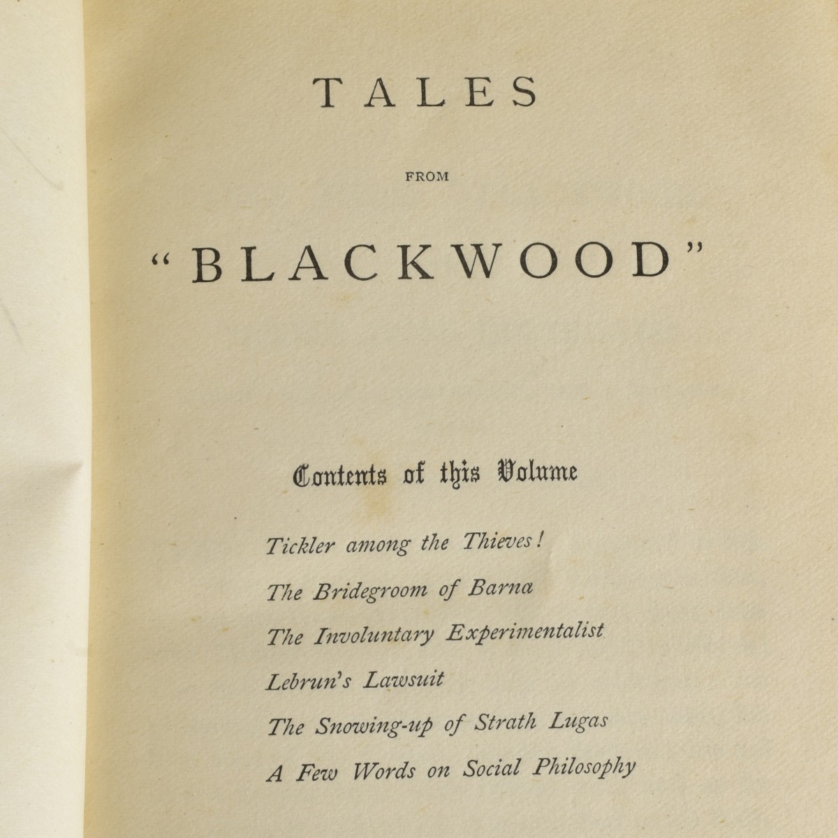 Tales From Blackwood 1845 - 1858 Set