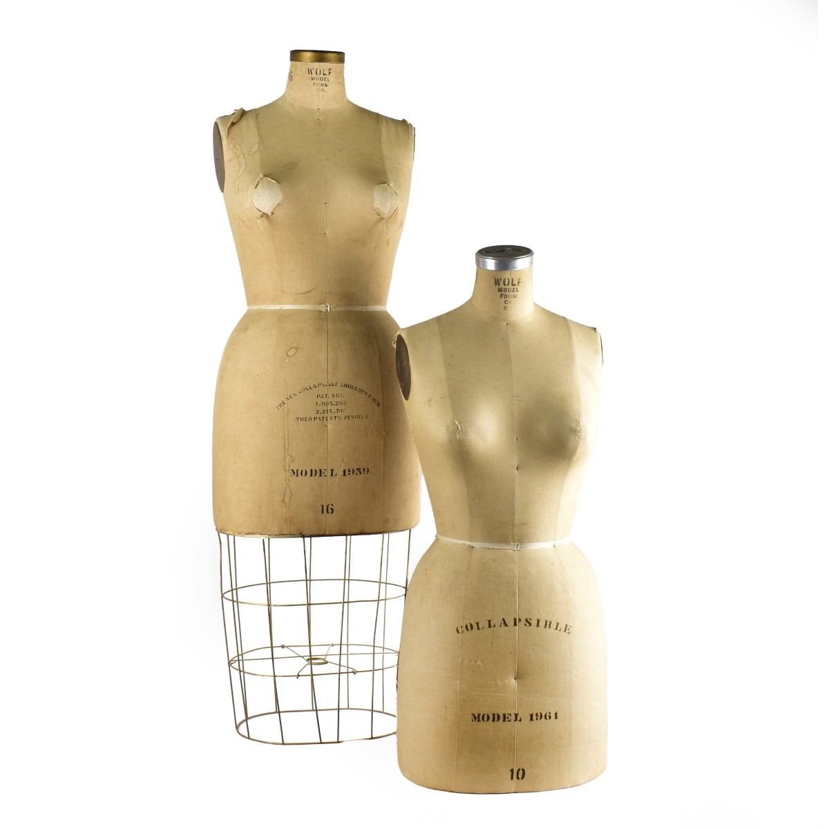 Two (2) Vintage Mannequin Torso Dress Forms