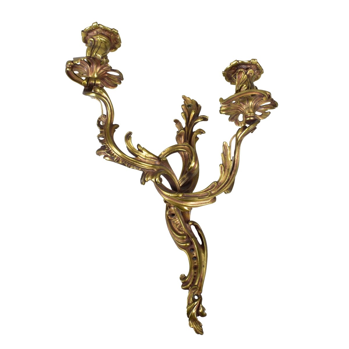 French Rococo Style Bronze Sconces