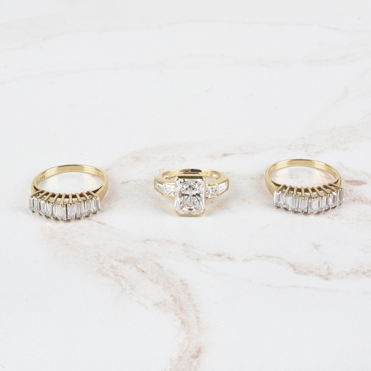 CZ and Gold Rings