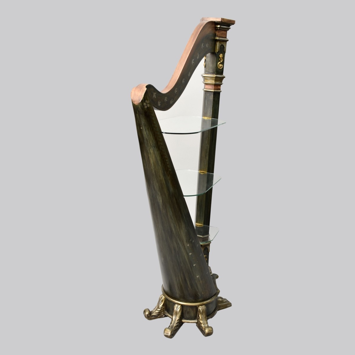 Modern Victorian Style Harp Shape Display Stand