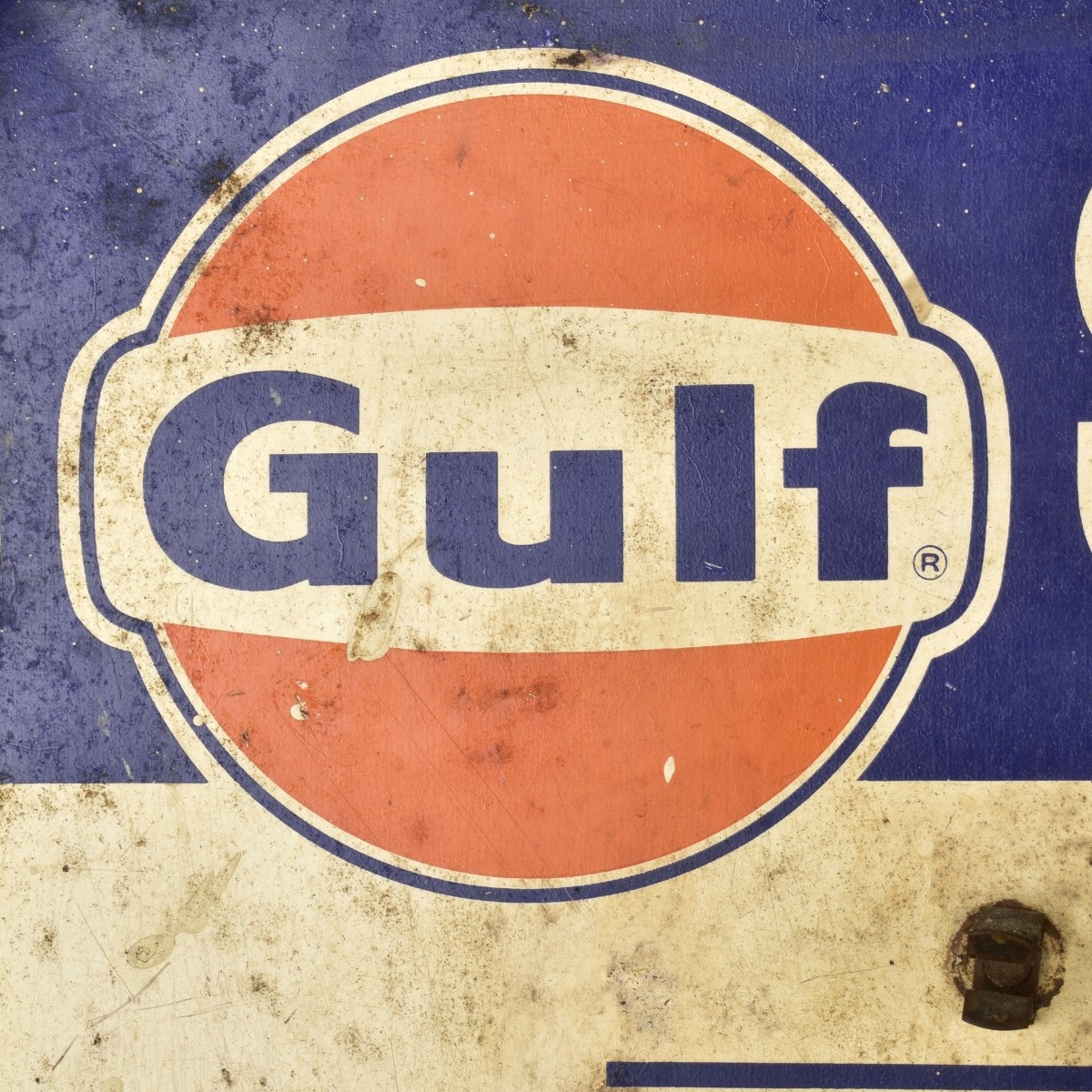 Vintage Gulf Safety Car Advertising Sign