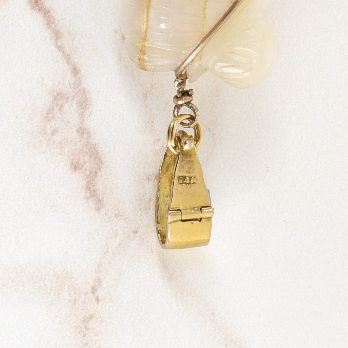 Mother of Pearl and 14K Pendant