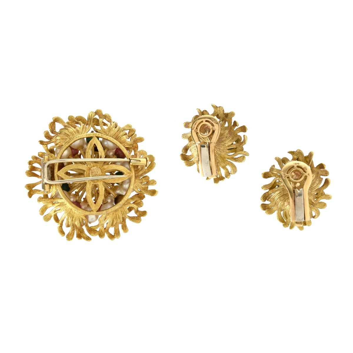 Spitzer and Furman Brooch and Earrings