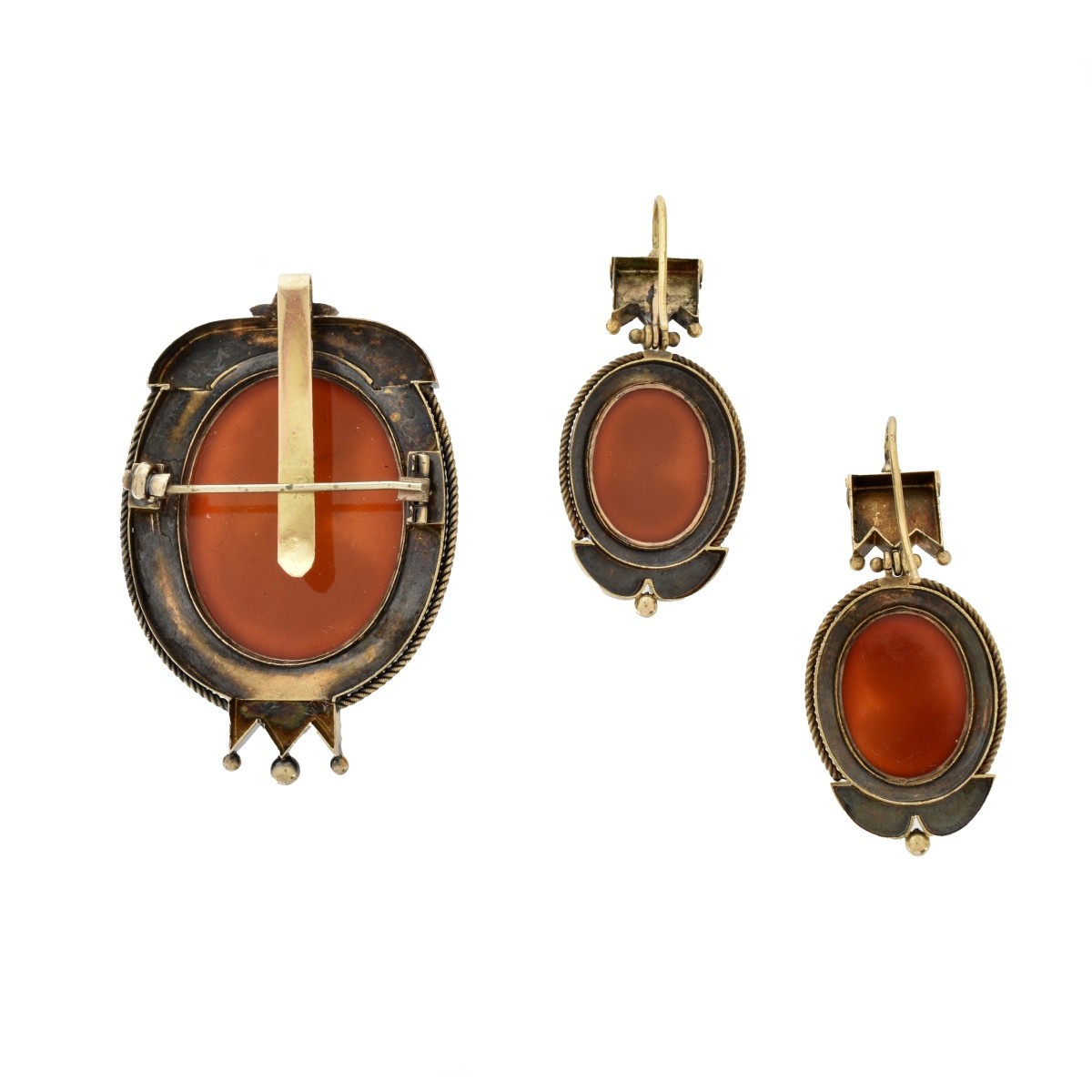 Agate and 14K Jewelry Suite