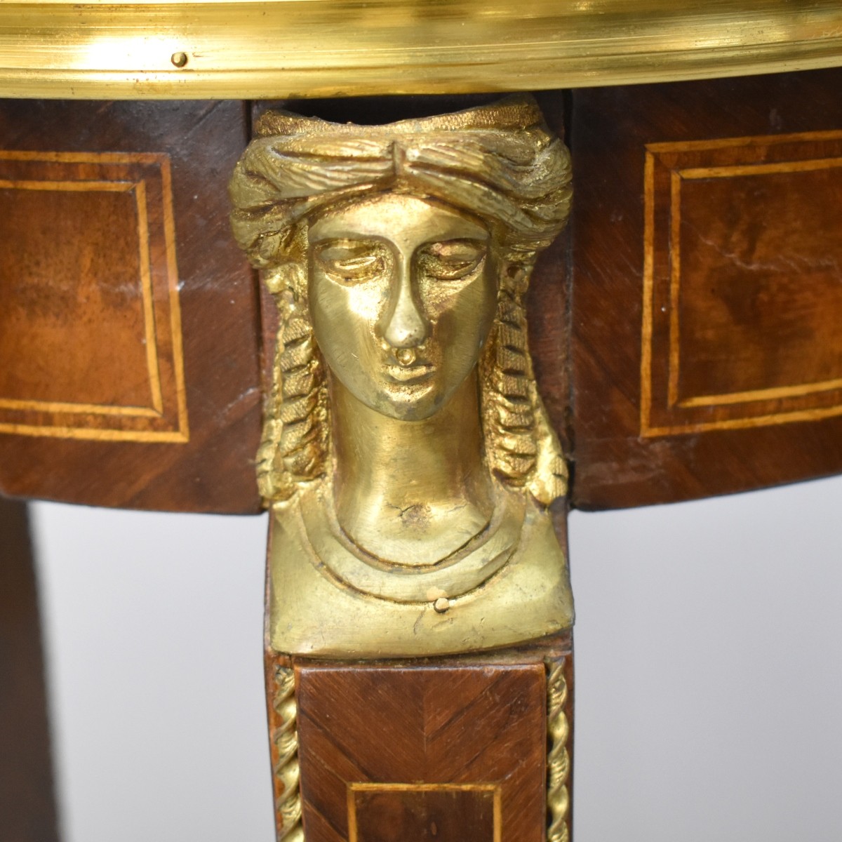 20th C. Empire Style Marble Top Pedestal