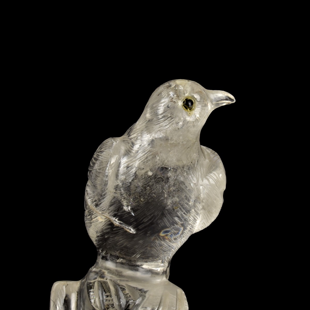 Chinese Rock Crystal Bird Figurine