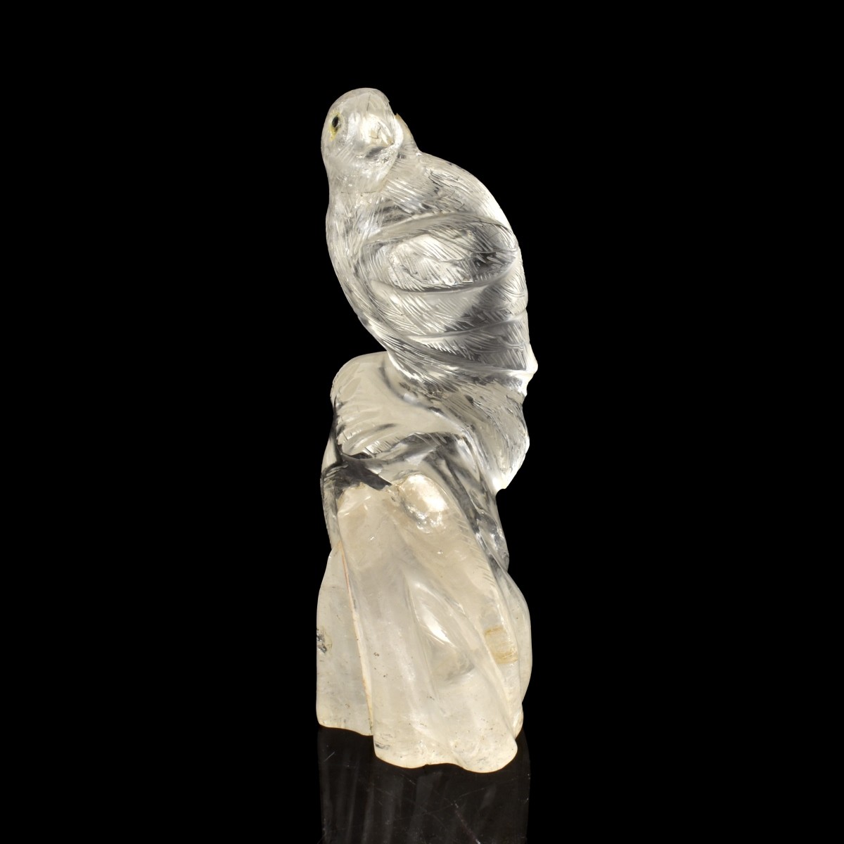 Chinese Rock Crystal Bird Figurine