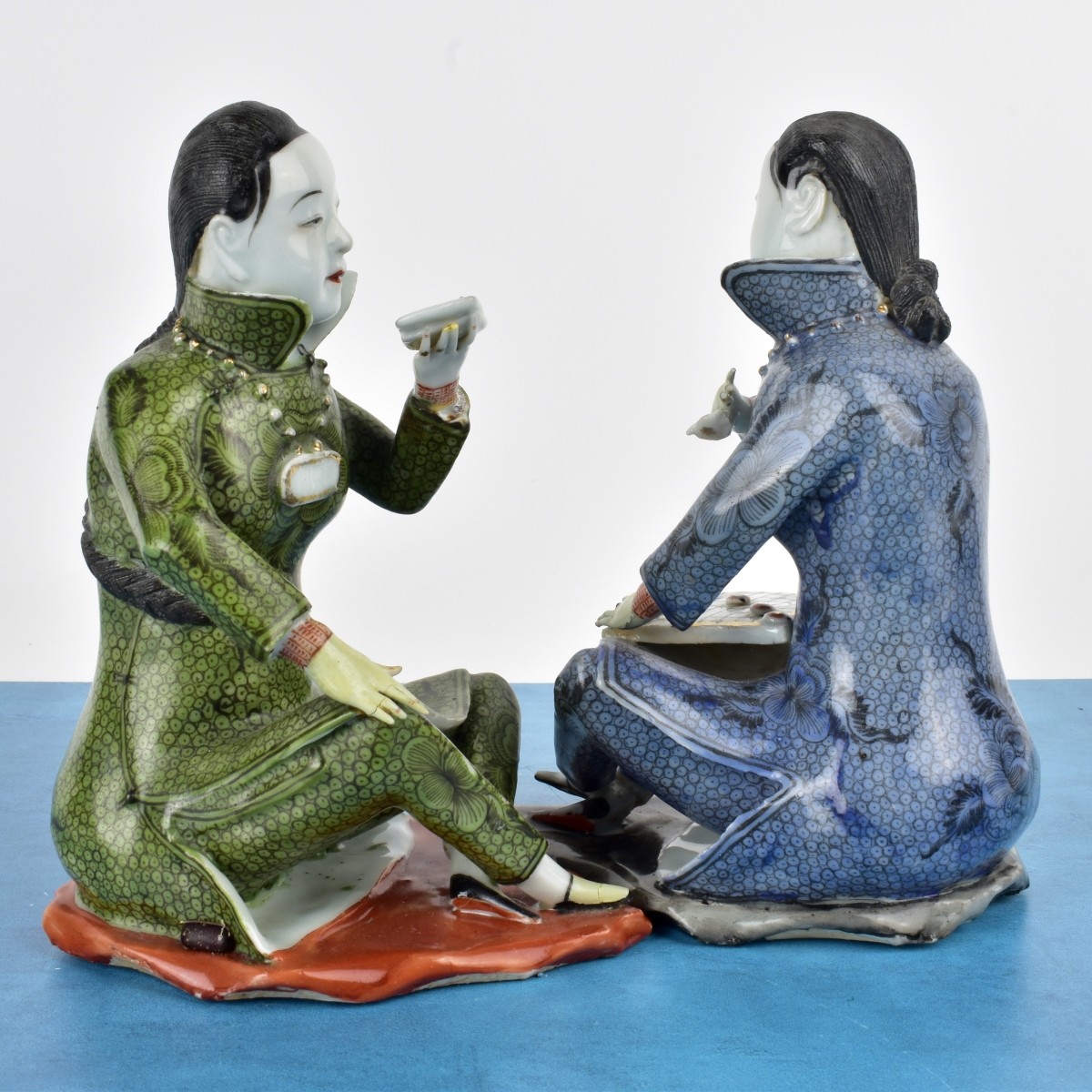 Pair of Antique Chinese Export Figurines