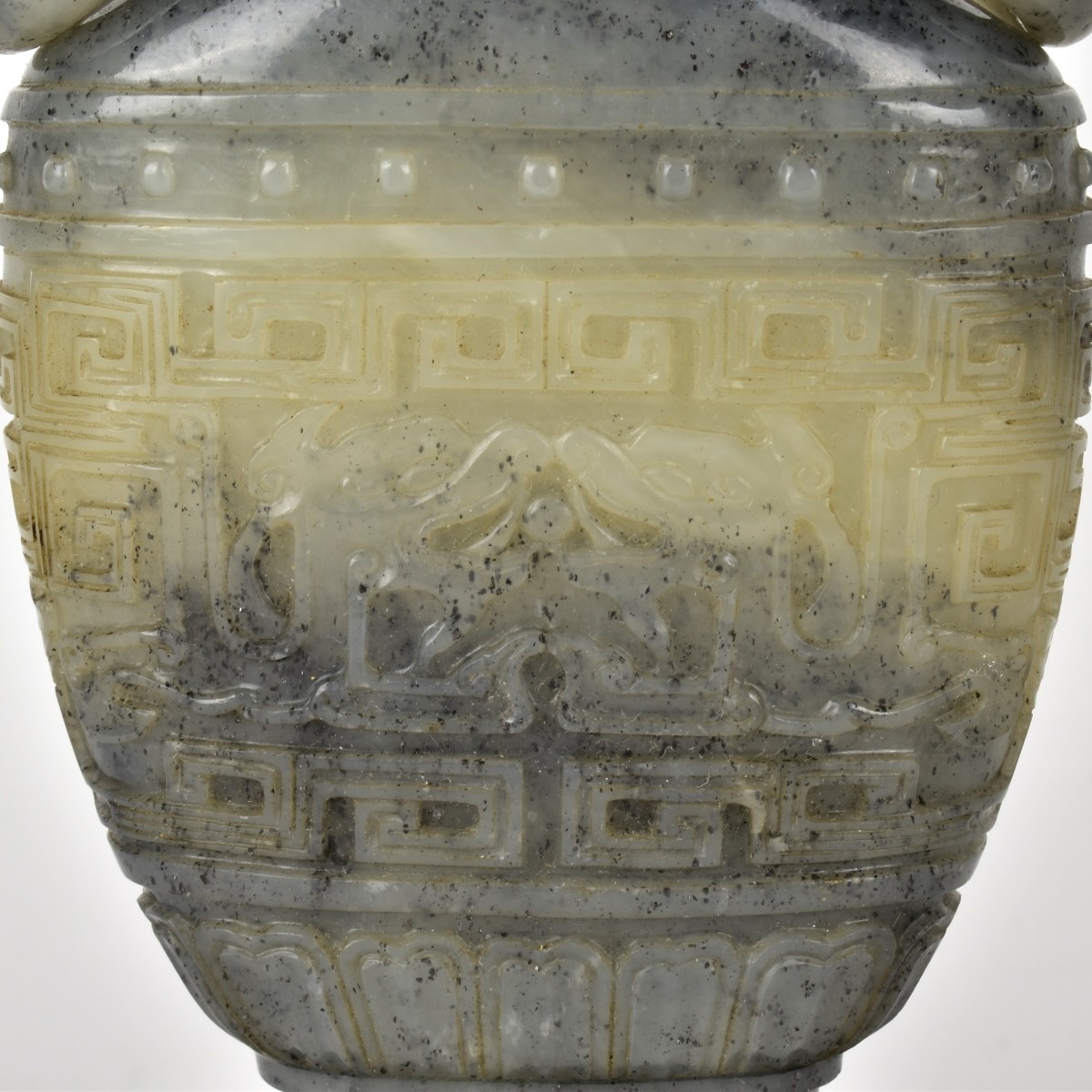 Chinese Carved Jade Covered Vase