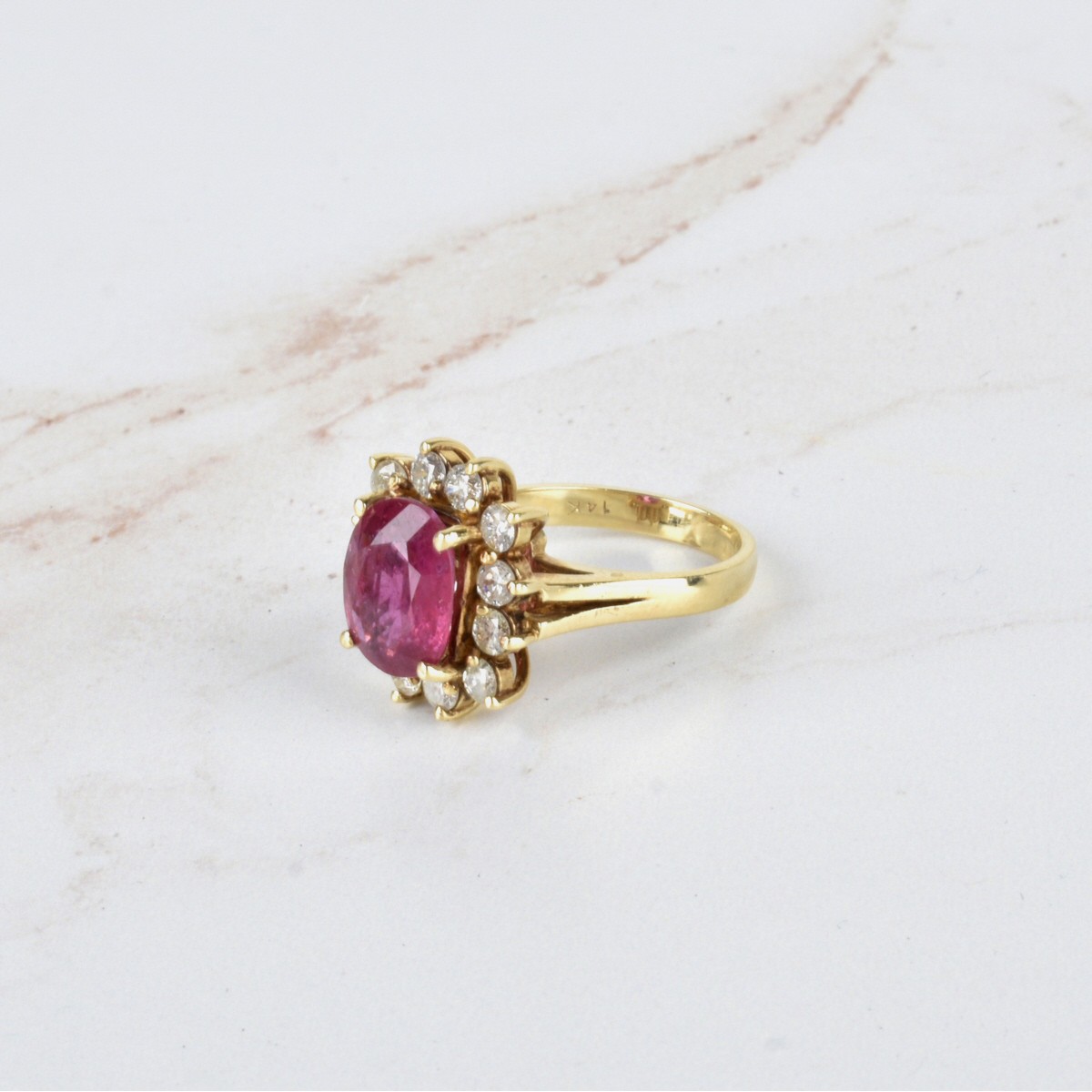 Ruby, Diamond and 14K Ring
