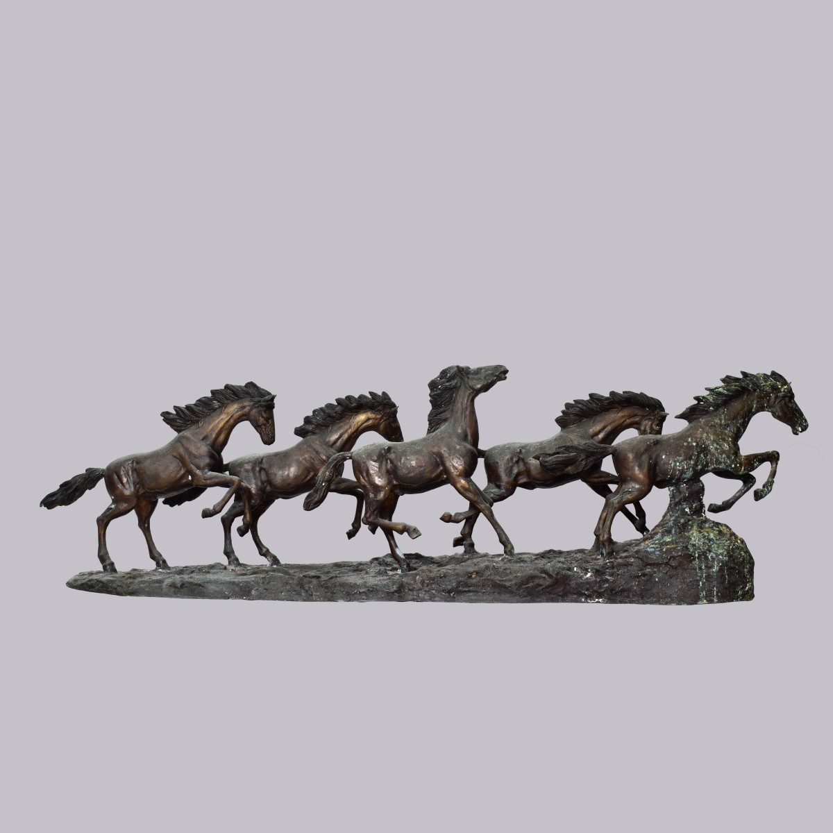 Palace Size Bronze of Stampeding Horses