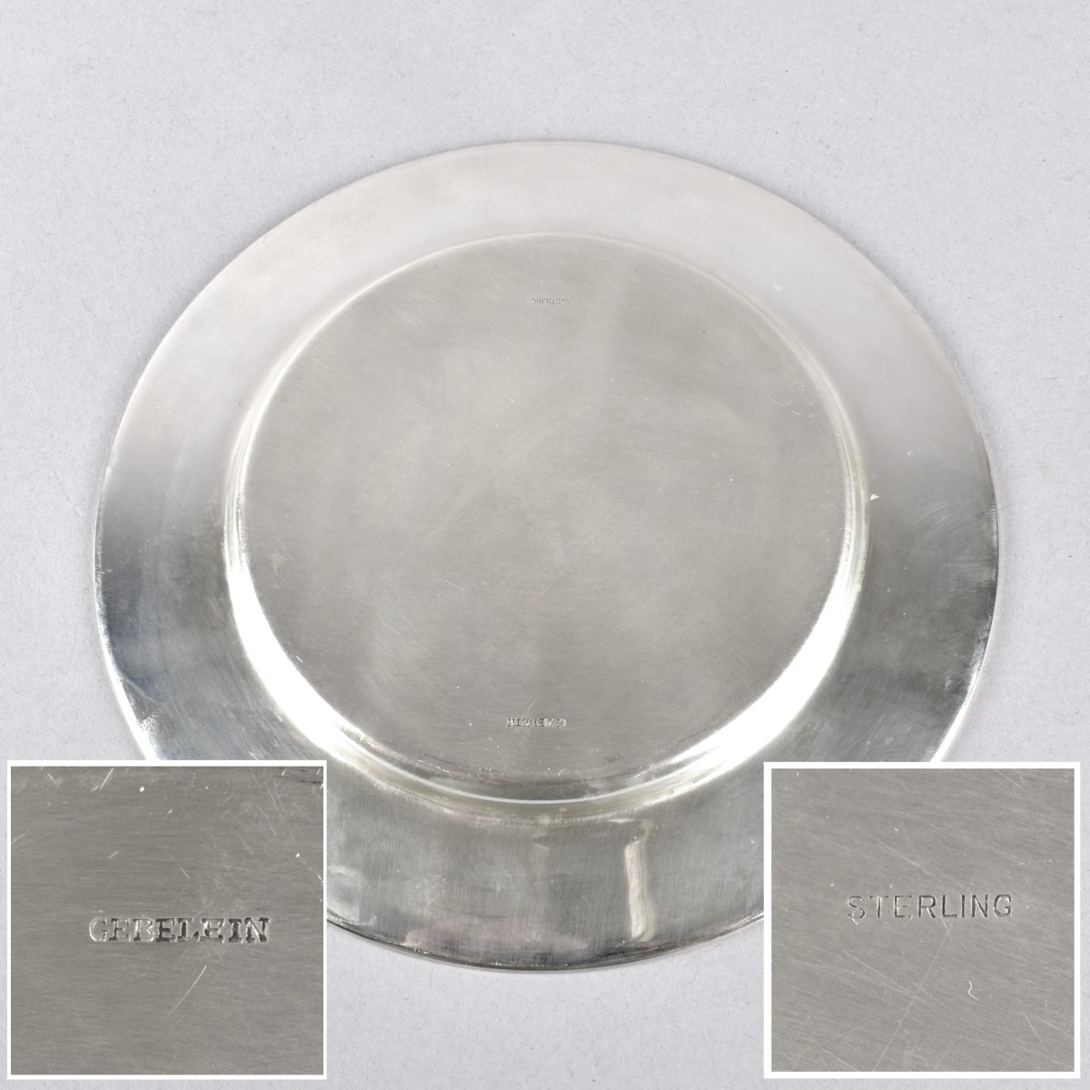 Twelve Gebelin Sterling Silver Plates