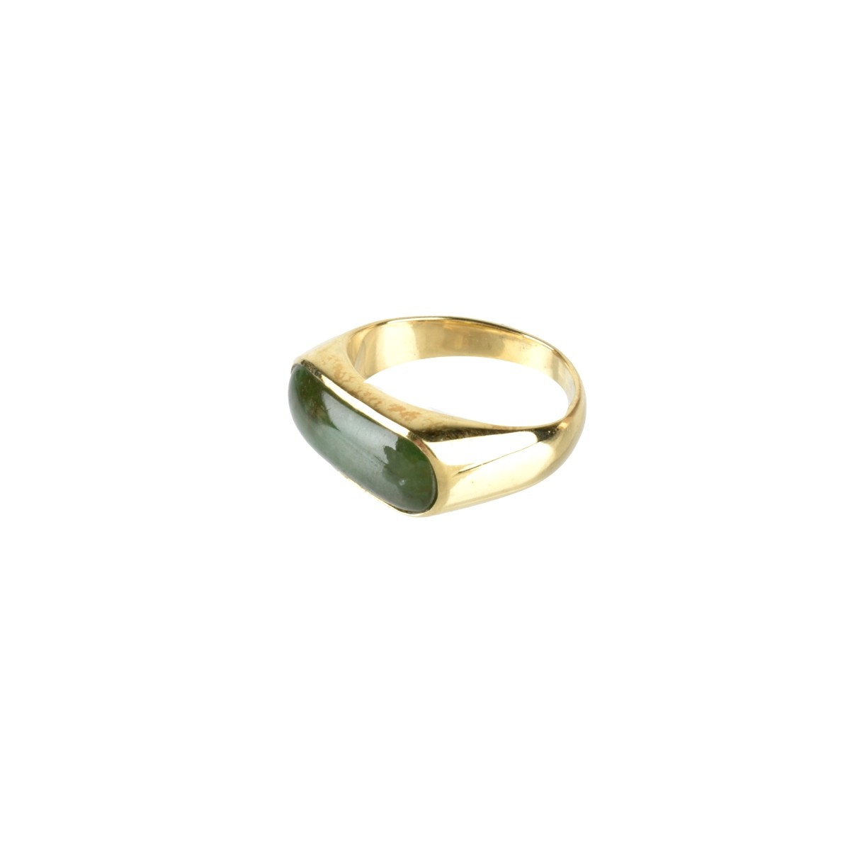 Jade and 18K Ring