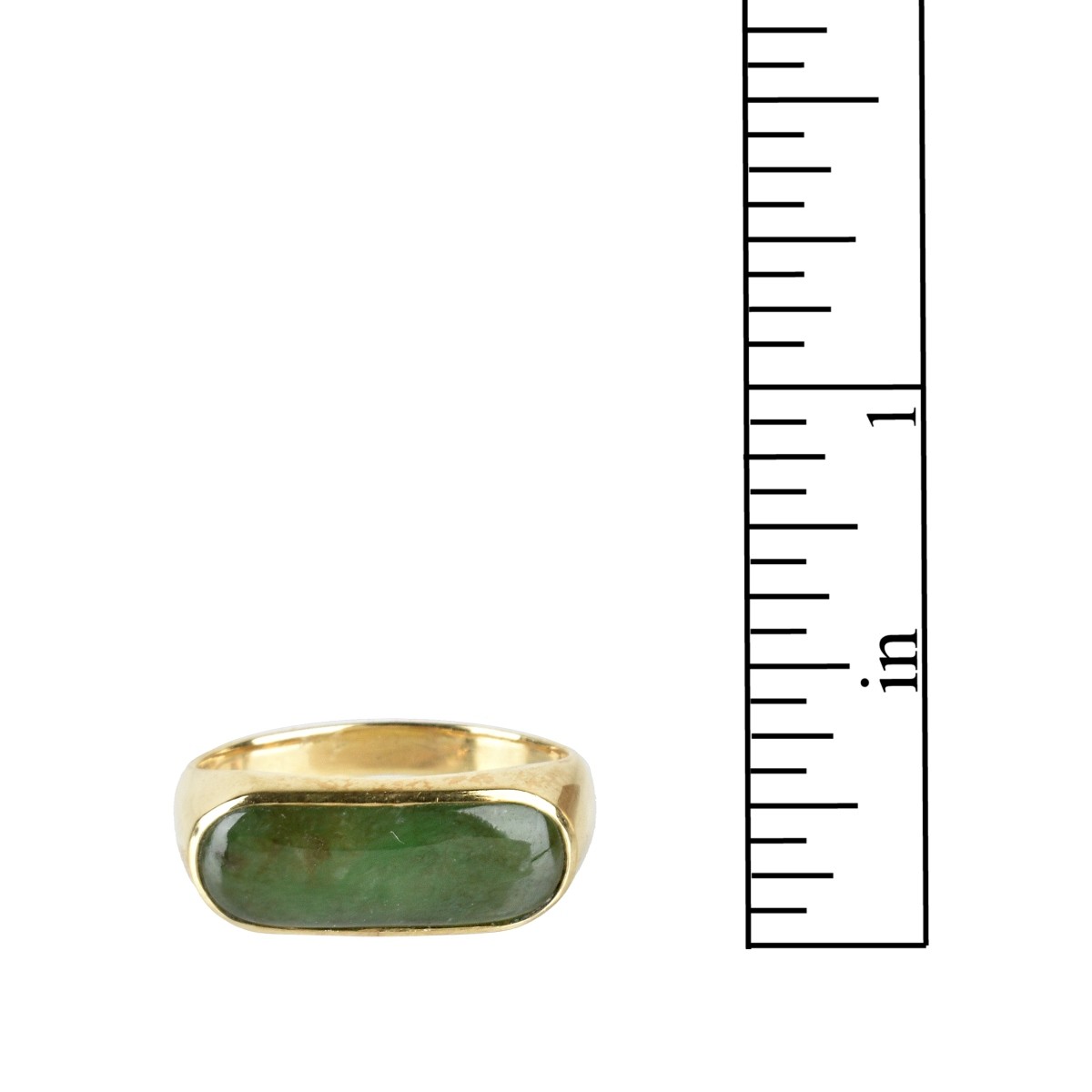 Jade and 18K Ring