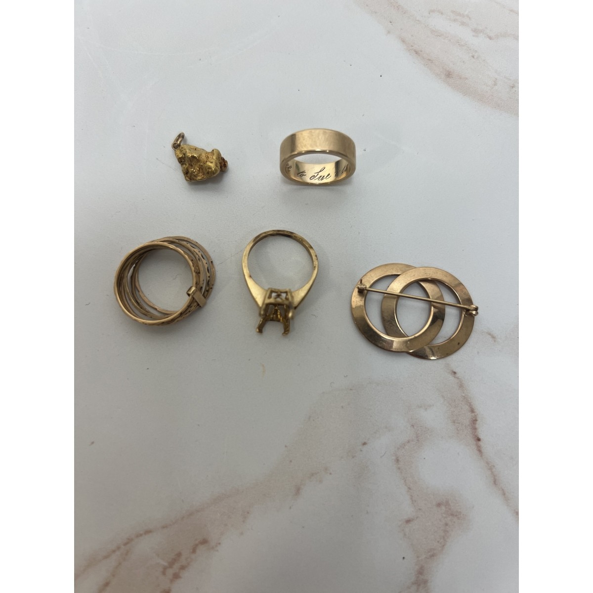 Six Piece Assorted Gold Lot