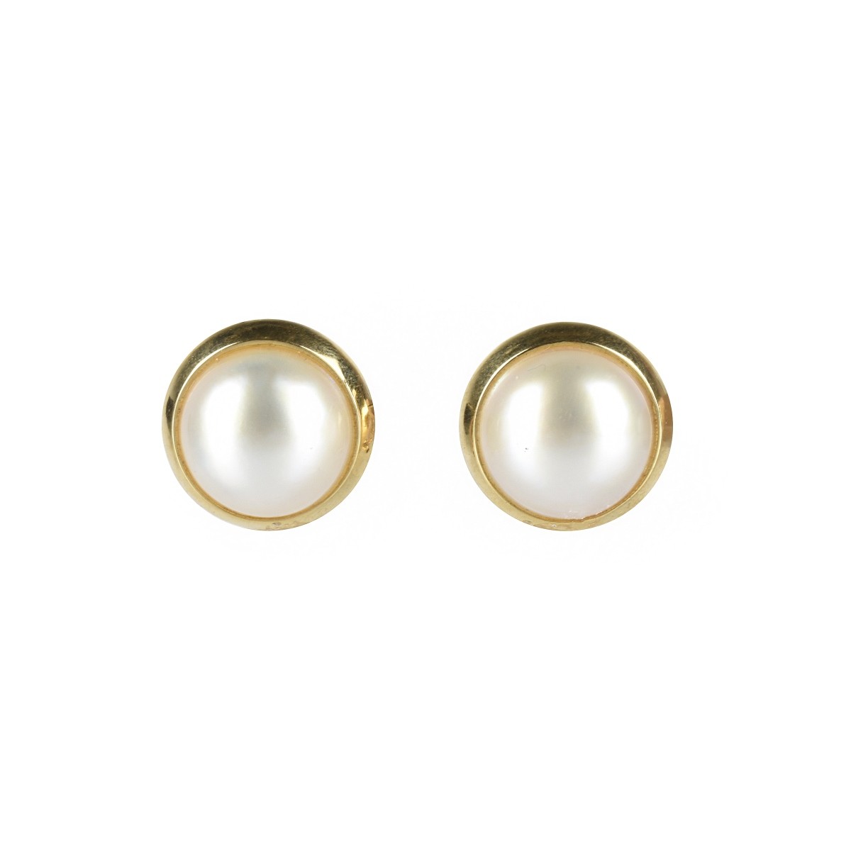 Pearl and 14K Earrings