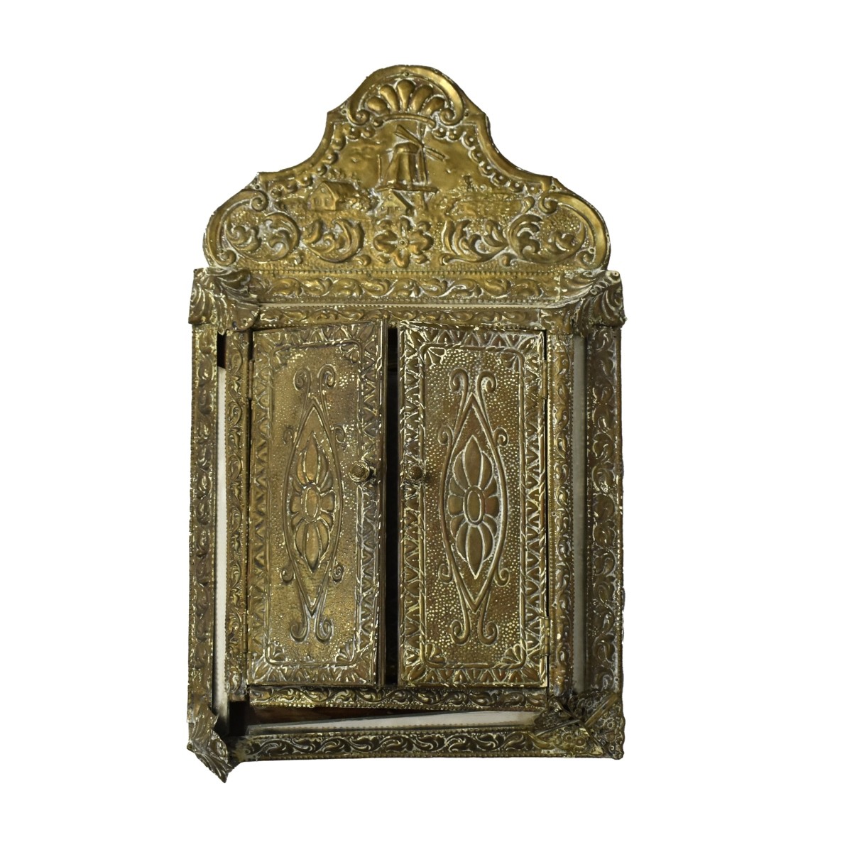 Antique French Wall Hanging Mirror Cabinet
