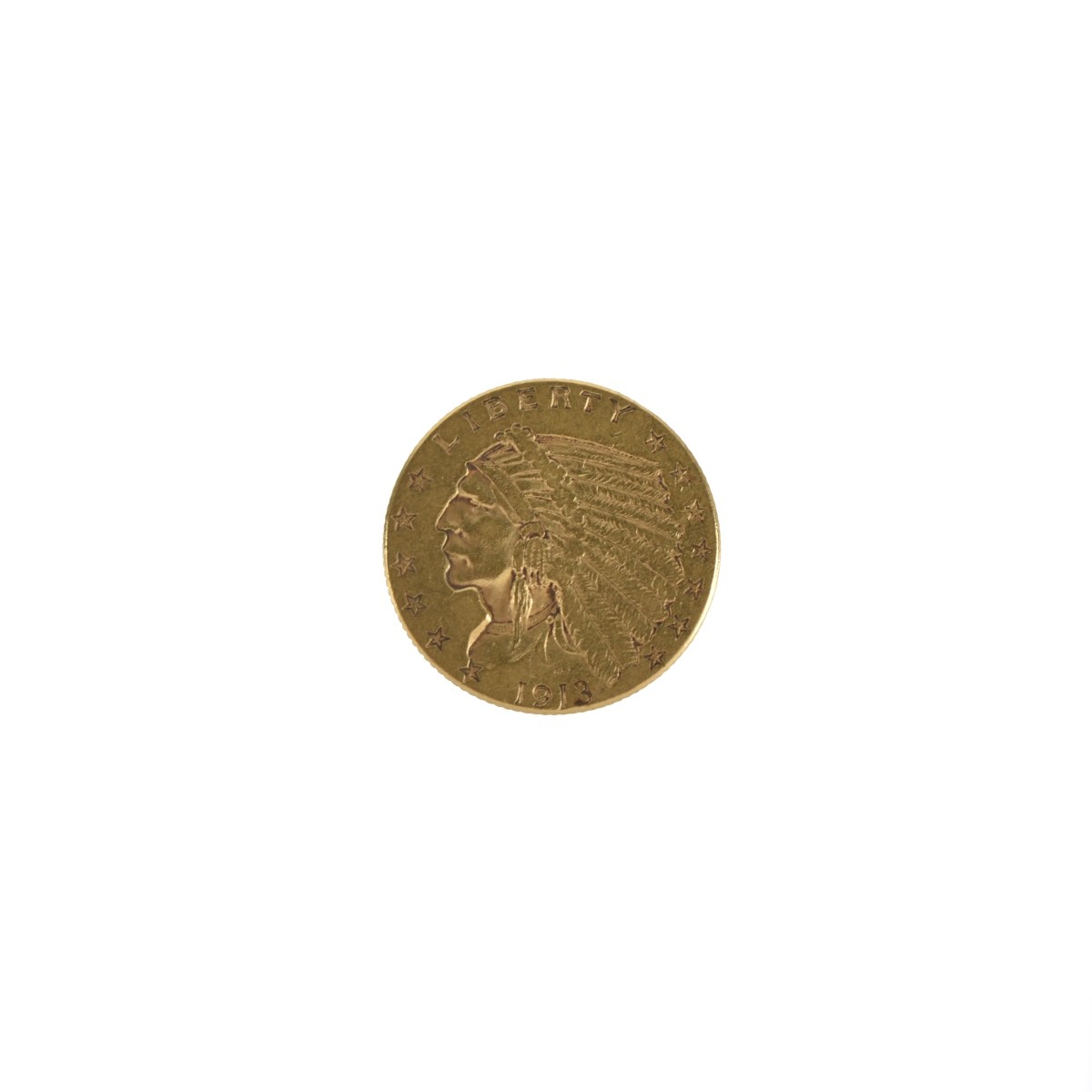 US Indian Head $2-1/2 Gold Coin