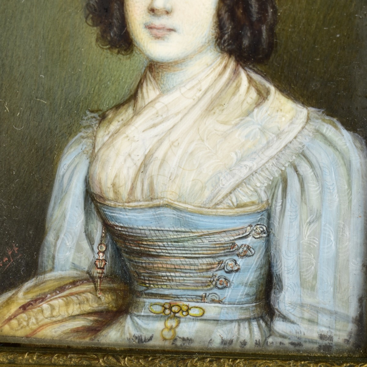 19th C. French Miniature Portrait