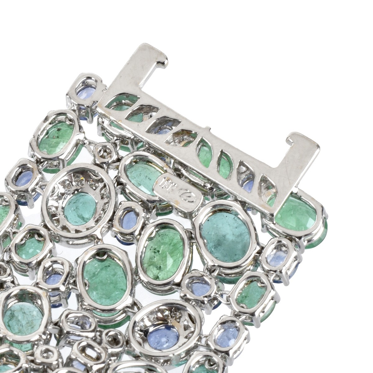 Topaz, Emerald, Sapphire, Diamond Bracelet