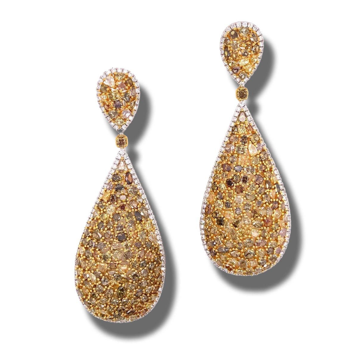 Diamond and 18K Earrings