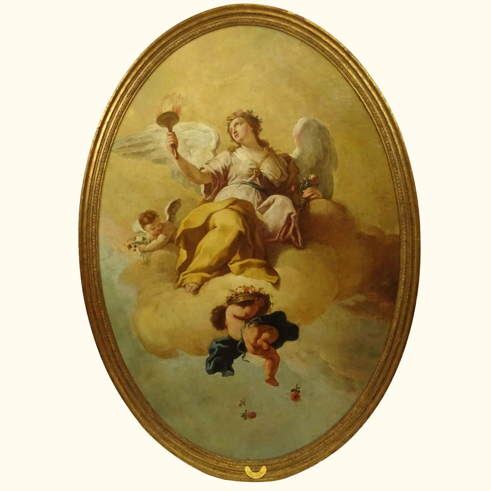 Gaspare Diziani, Italian (1689-1767) Oil on Canvas, Aurora. 
