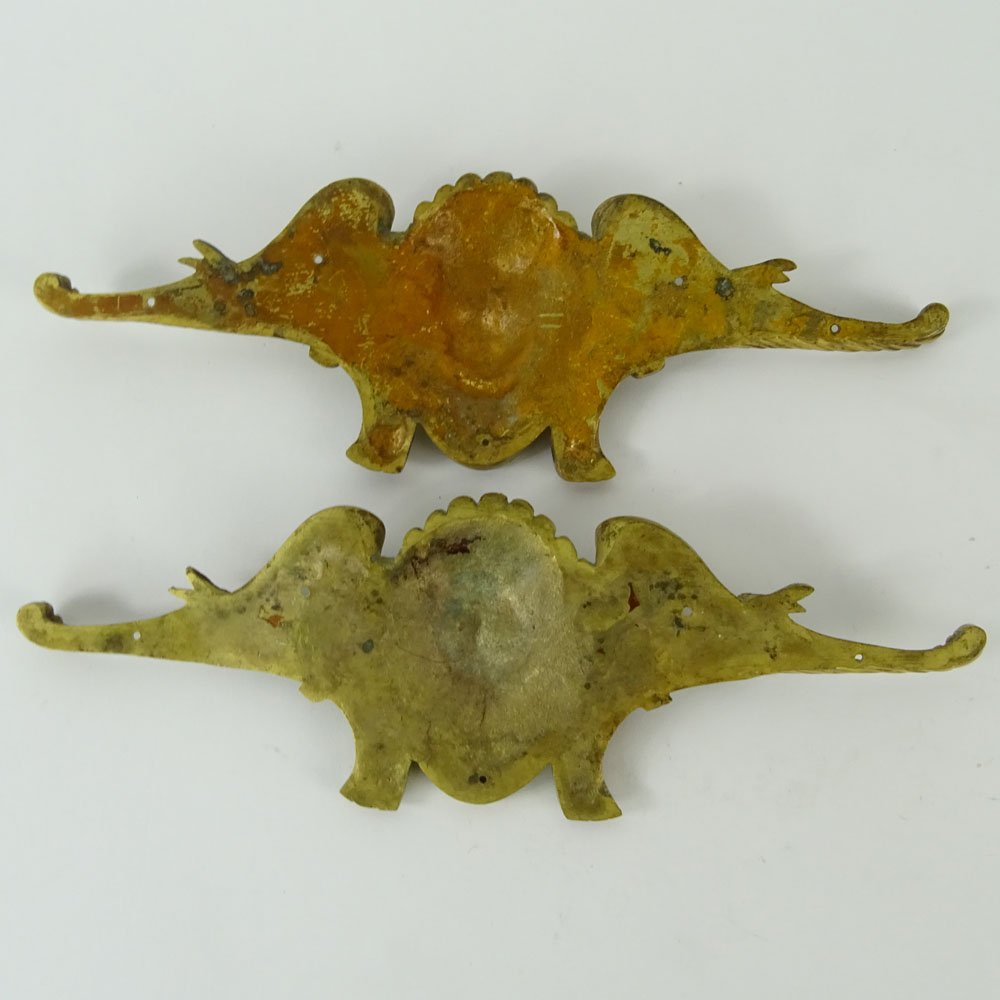 Pair of 19th Century French Gilt Bronze Furniture Mounts.
