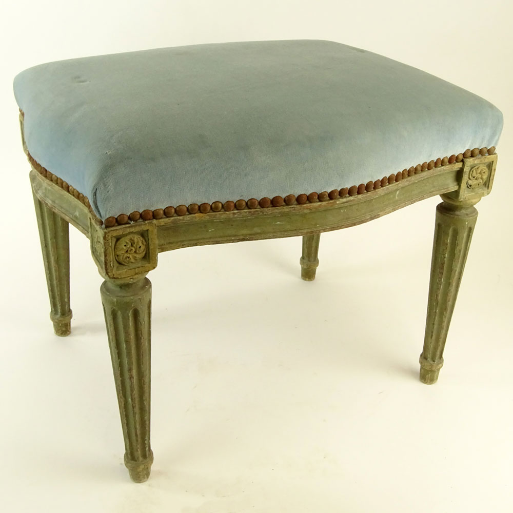 Early 20th Century Louis XVl Style Painted Tabouret