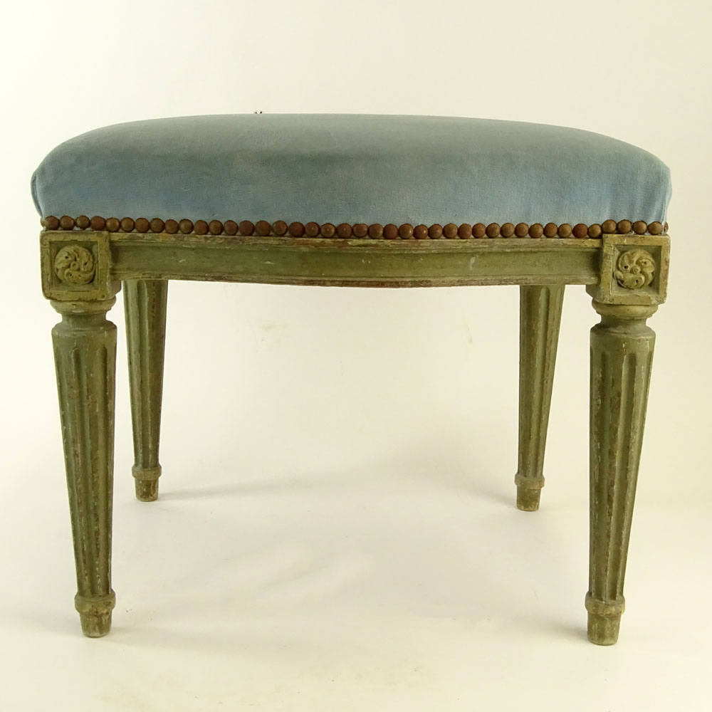 Early 20th Century Louis XVl Style Painted Tabouret