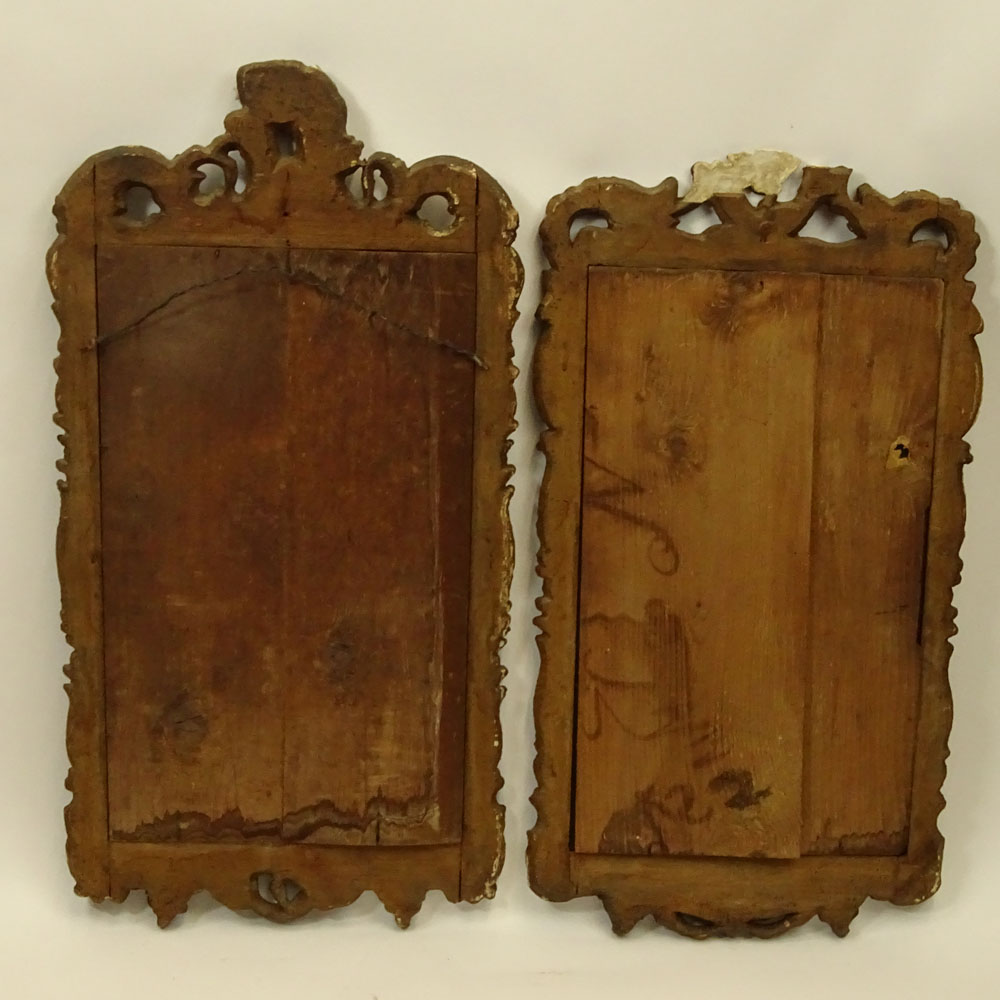 Pair of 19th Century Gesso Mirrors. Original Glass.