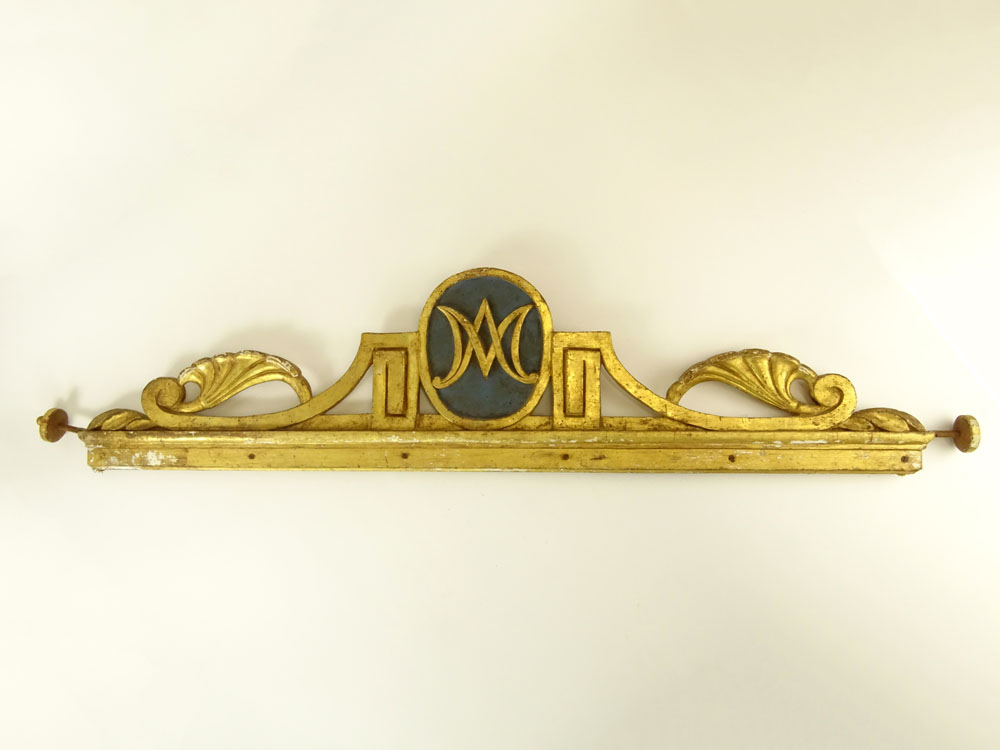 19th Century Carved and Gilt Wood Valance.